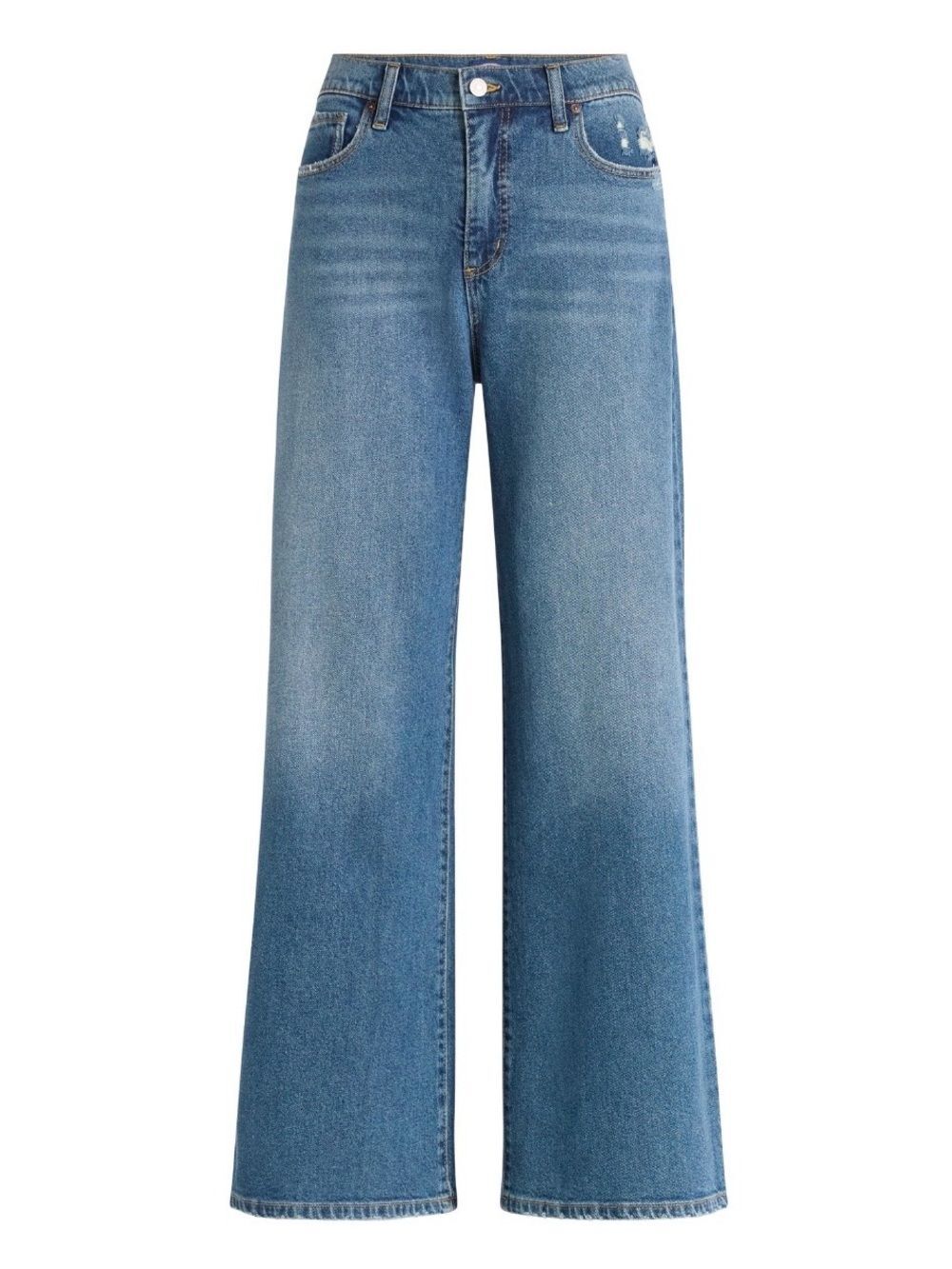 Wide Leg Blue Denim Jeans - Flare Women's Jeans